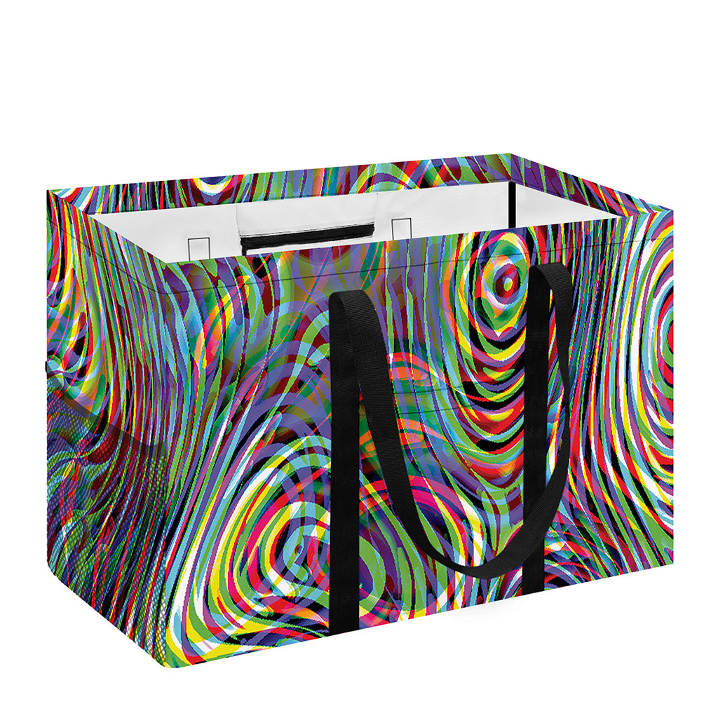 Multicolor Psychedelic Print Utility Tote Bag