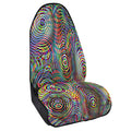 Multicolor Psychedelic Print Waterproof Car Seat Cover
