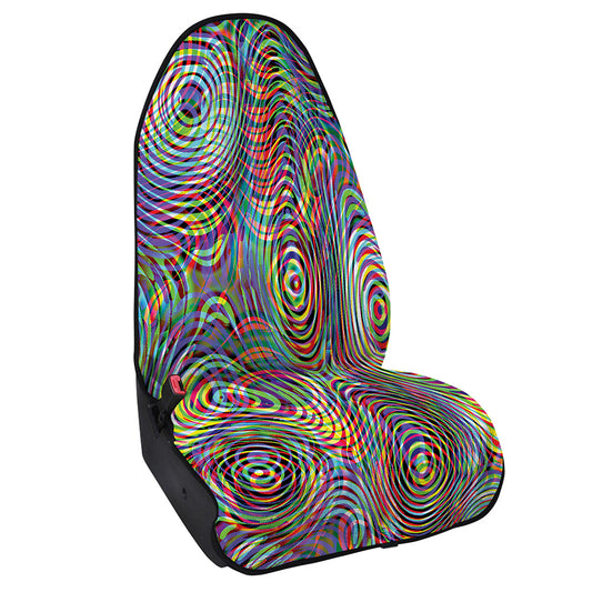 Multicolor Psychedelic Print Waterproof Car Seat Cover