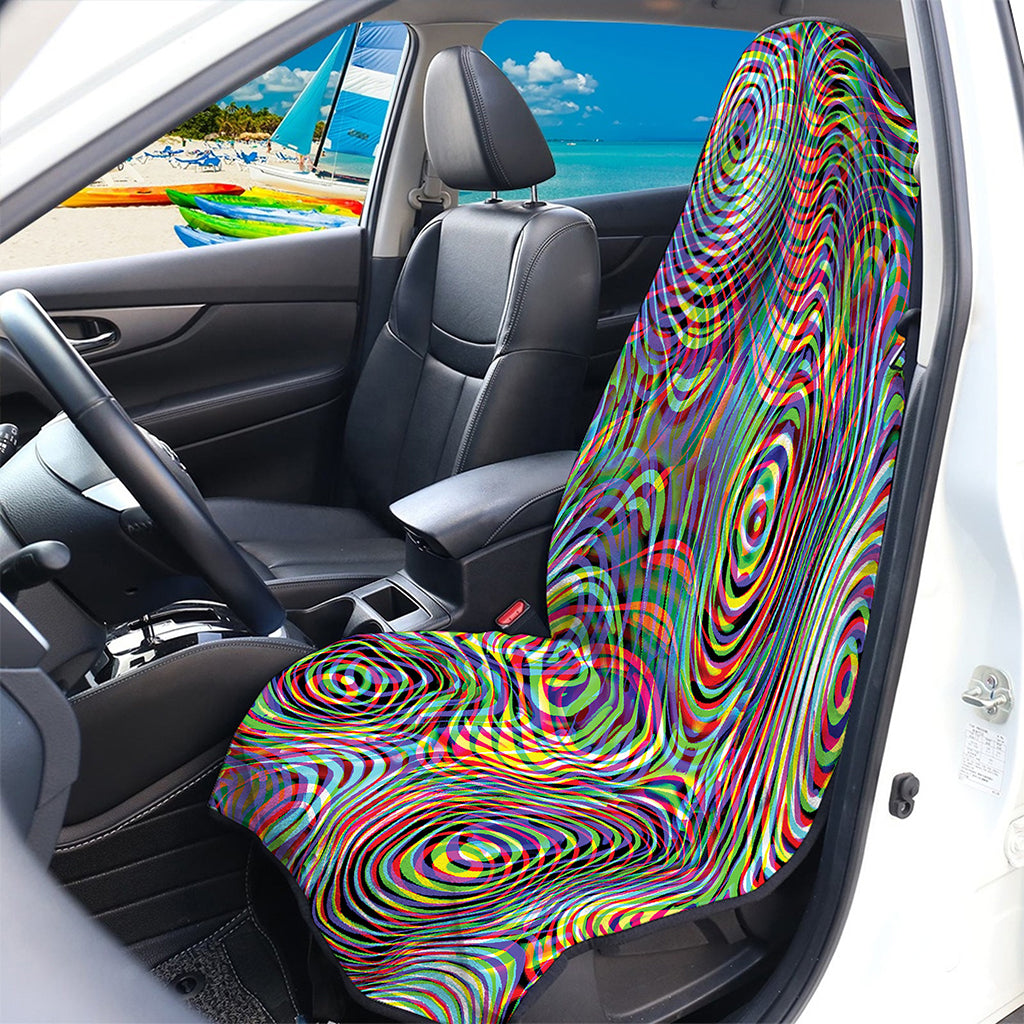 Multicolor Psychedelic Print Waterproof Car Seat Cover