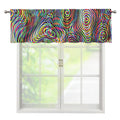 Multicolor Psychedelic Print Window Valance