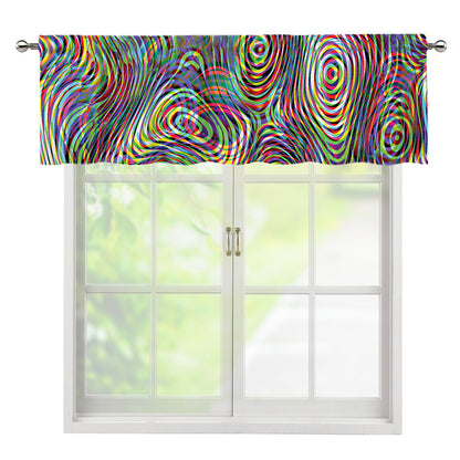 Multicolor Psychedelic Print Window Valance
