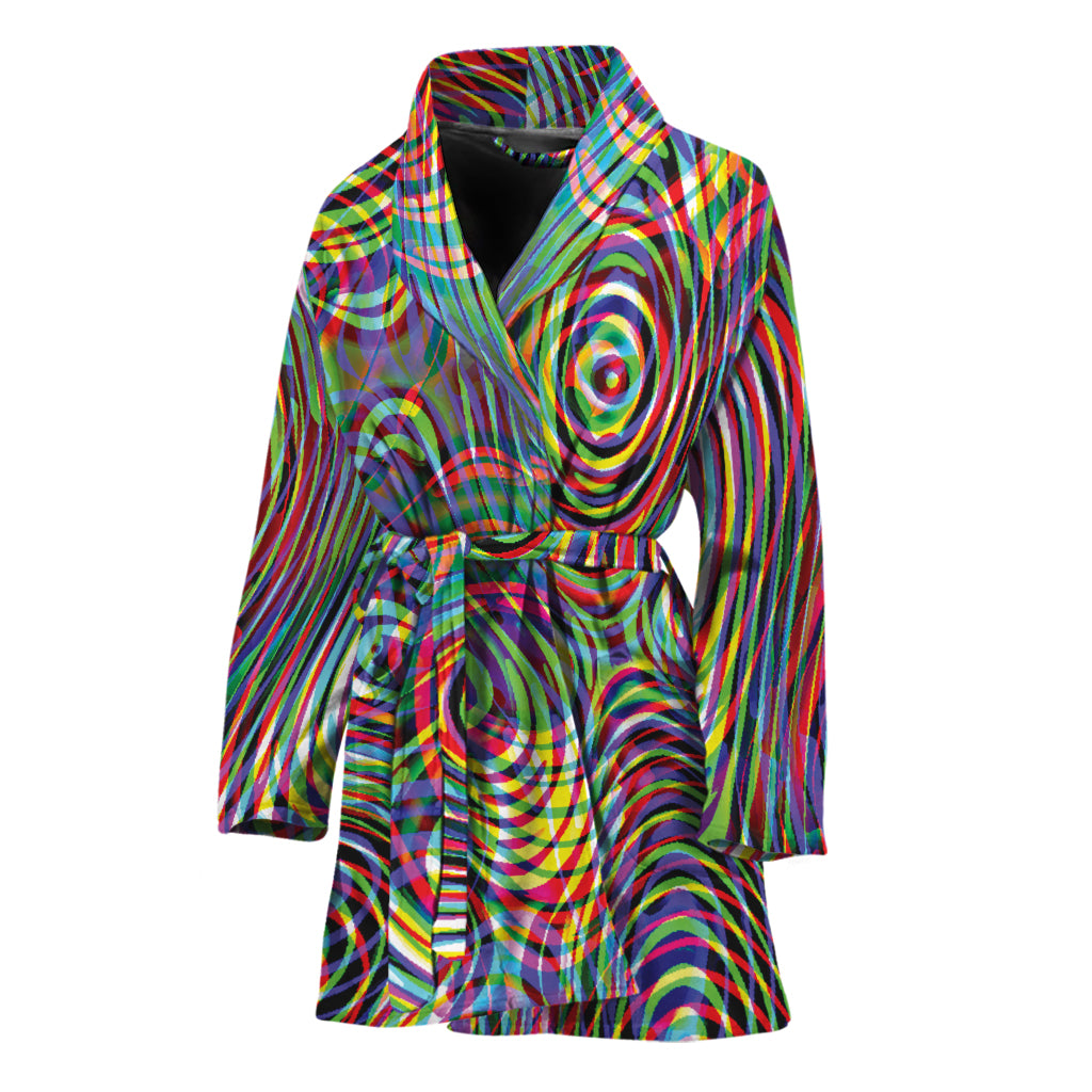 Multicolor Psychedelic Print Women's Bathrobe