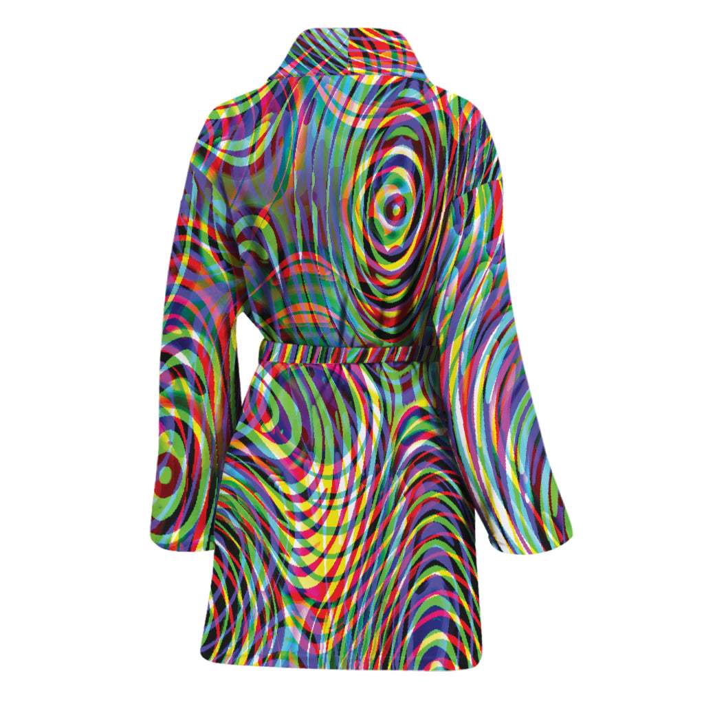 Multicolor Psychedelic Print Women's Bathrobe