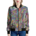 Multicolor Psychedelic Print Women's Bomber Jacket