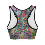 Multicolor Psychedelic Print Women's Sports Bra