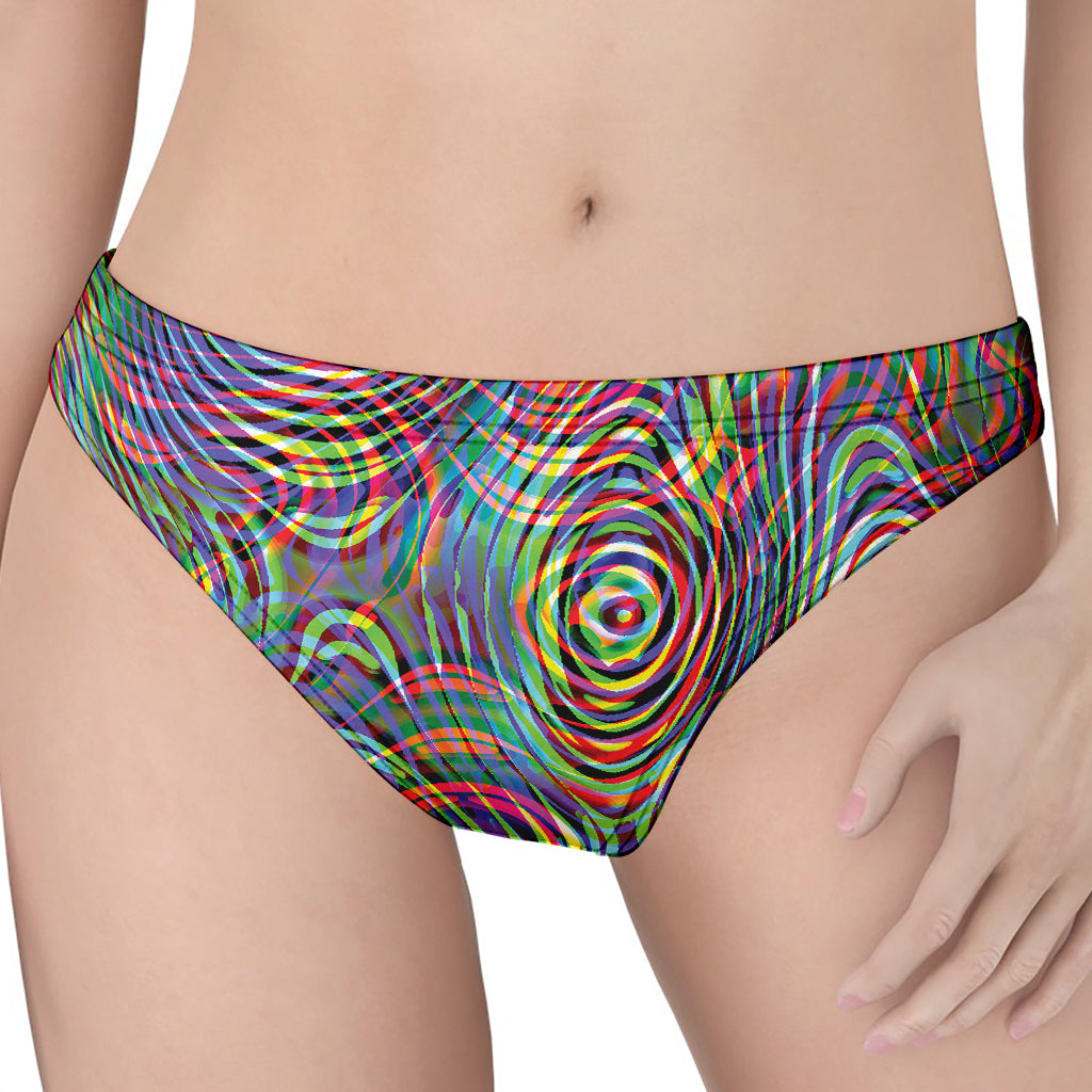 Multicolor Psychedelic Print Women's Thong