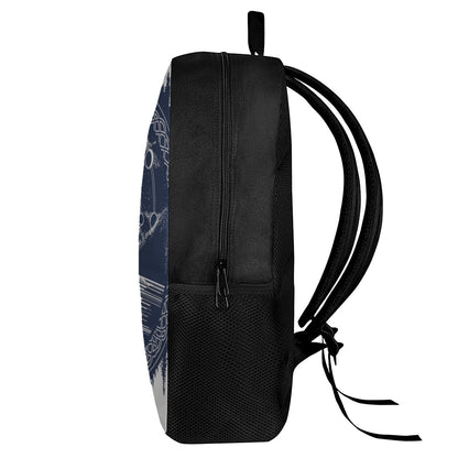 Mystical Lunar Phase Print 17 Inch Backpack