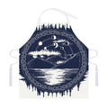 Mystical Lunar Phase Print Adjustable Apron