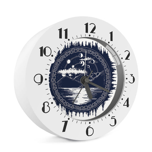 Mystical Lunar Phase Print Alarm Clock