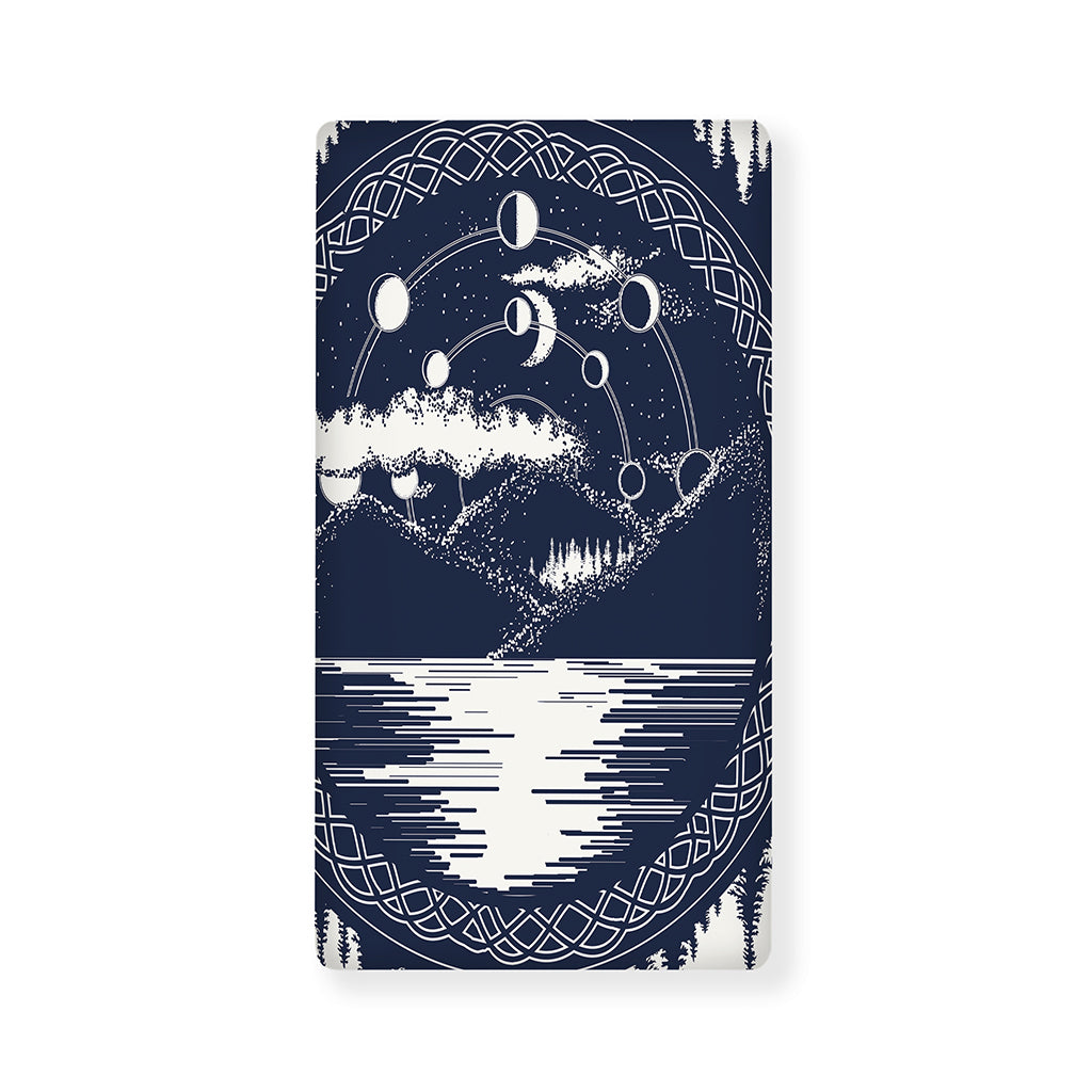 Mystical Lunar Phase Print Baby Crib Sheet