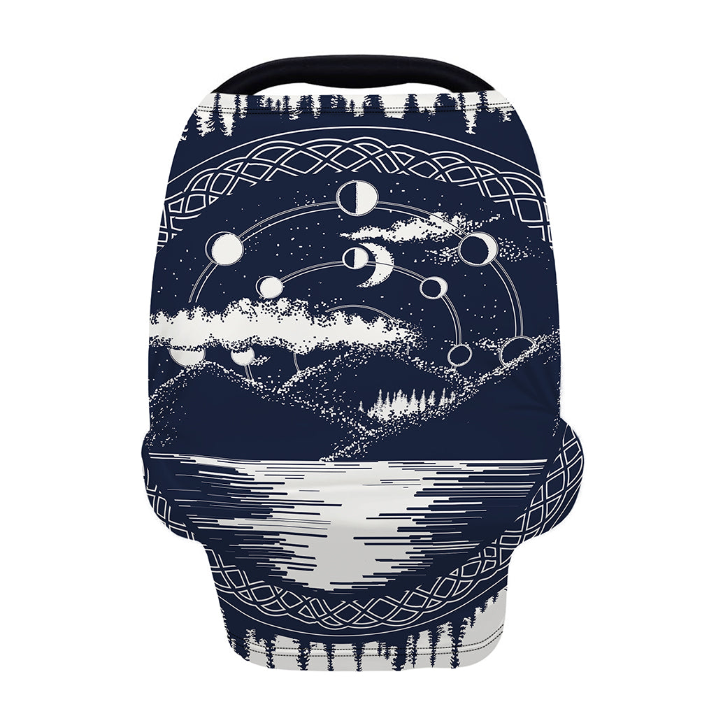Mystical Lunar Phase Print Baby Seat Cover