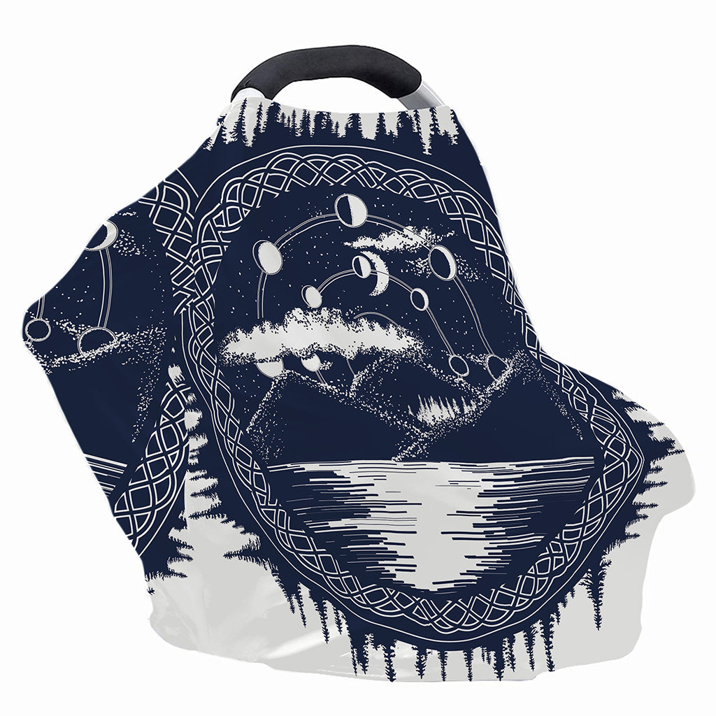 Mystical Lunar Phase Print Baby Seat Cover