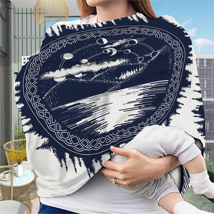 Mystical Lunar Phase Print Baby Seat Cover