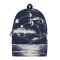 Mystical Lunar Phase Print School Backpack
