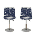 Mystical Lunar Phase Print Bar Stool Covers