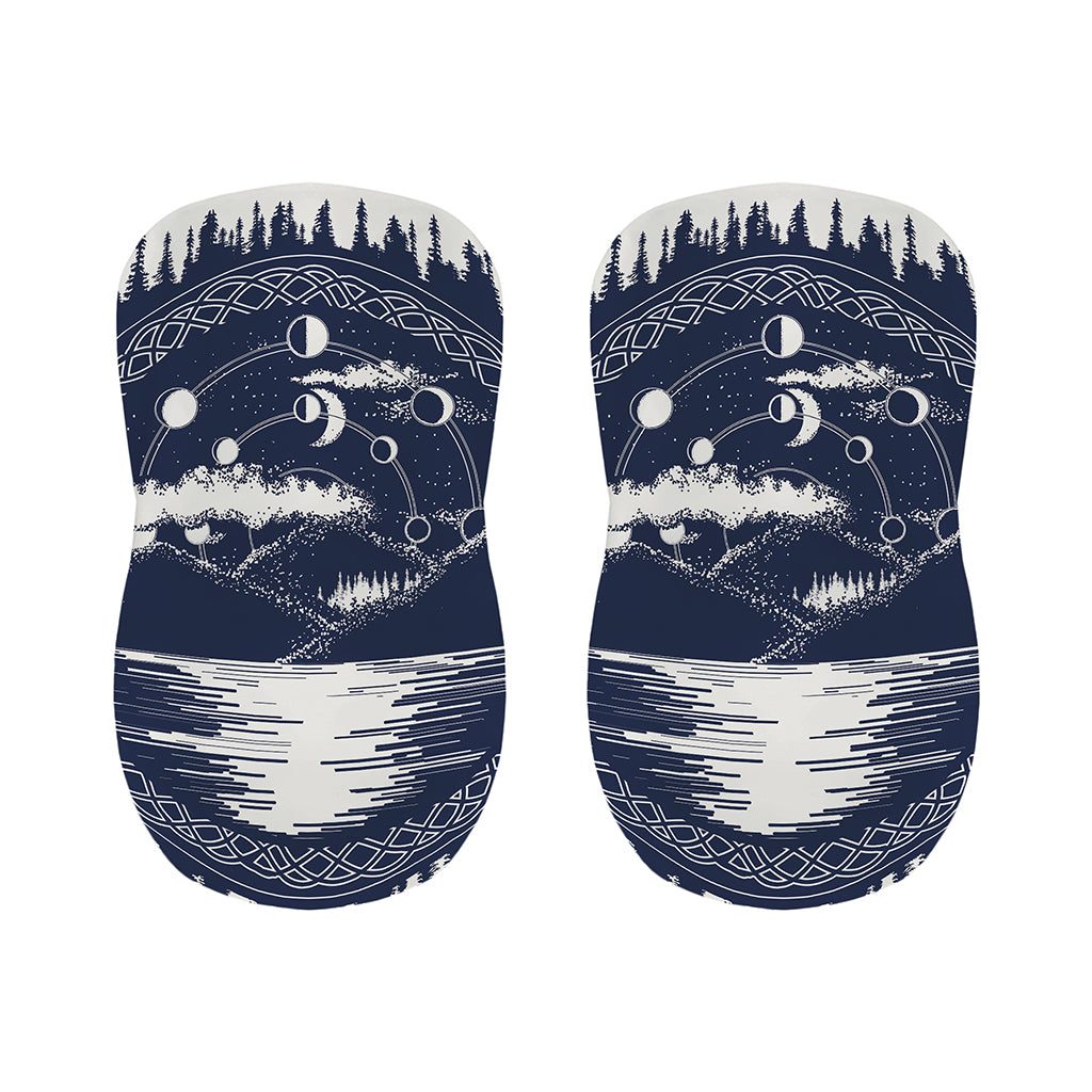 Mystical Lunar Phase Print Bar Stool Covers