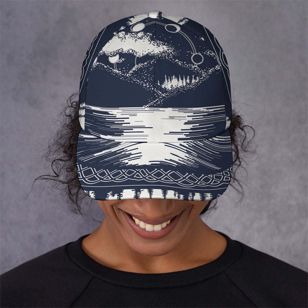 Mystical Lunar Phase Print Baseball Cap