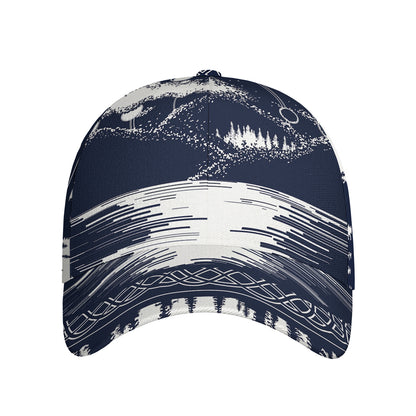 Mystical Lunar Phase Print Baseball Cap