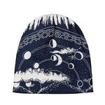Mystical Lunar Phase Print Beanie