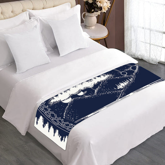 Mystical Lunar Phase Print Bed Runner