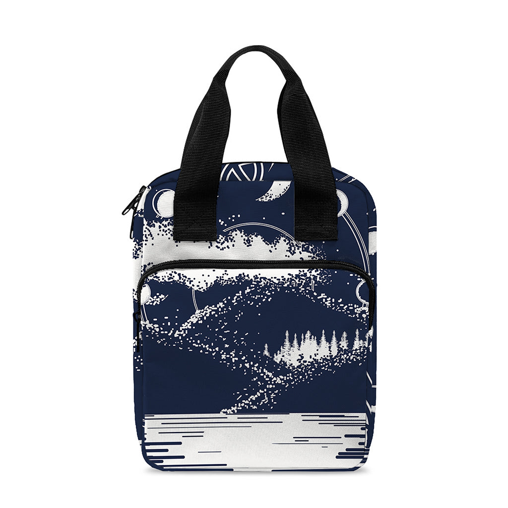 Mystical Lunar Phase Print Bible Tote Bag