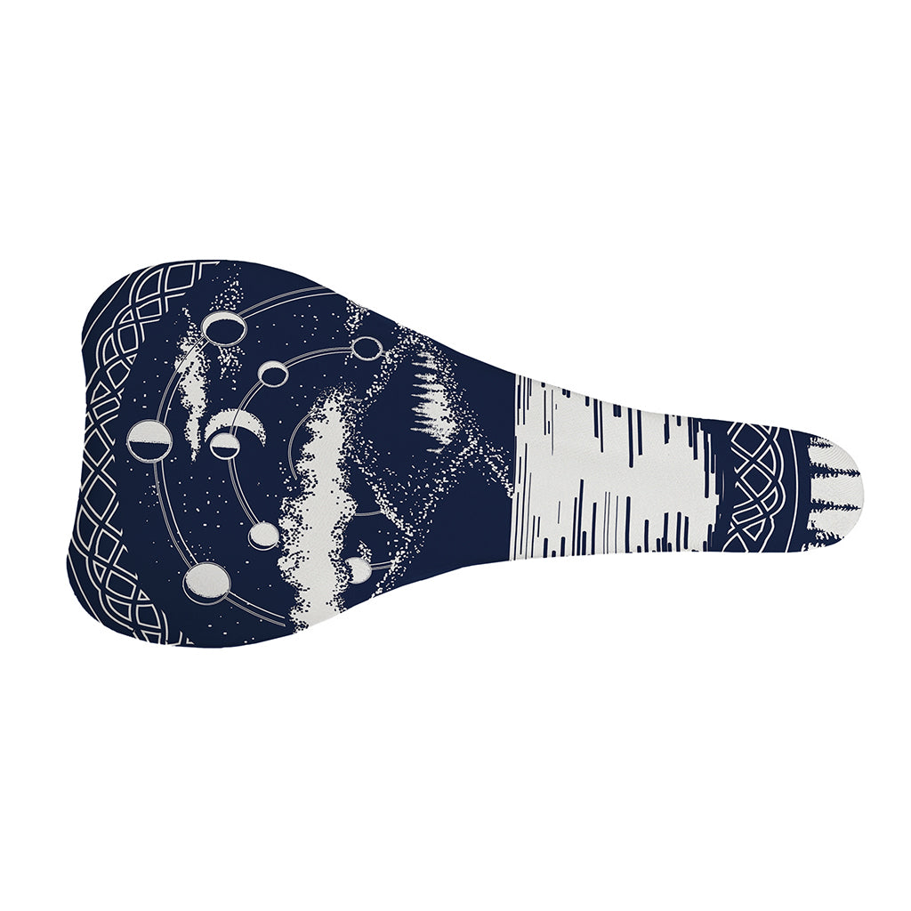 Mystical Lunar Phase Print Bicycle Seat Cover