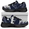 Mystical Lunar Phase Print Black Chunky Shoes