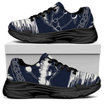Mystical Lunar Phase Print Black Chunky Shoes