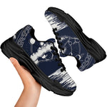 Mystical Lunar Phase Print Black Chunky Shoes