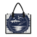 Mystical Lunar Phase Print Canvas Tote Bag