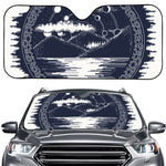 Mystical Lunar Phase Print Car Windshield Sun Shade