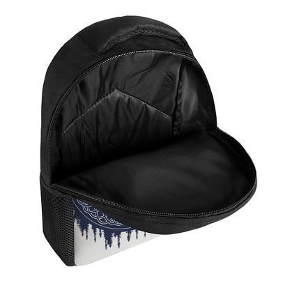 Mystical Lunar Phase Print Casual Backpack