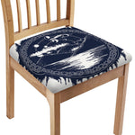 Mystical Lunar Phase Print Chair Cushion Cover