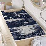 Mystical Lunar Phase Print Changing Pad Cover