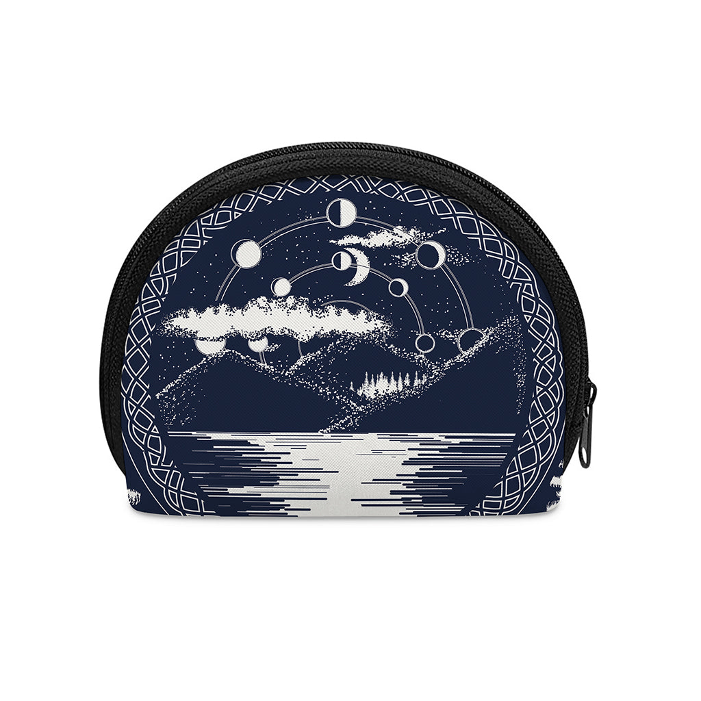 Mystical Lunar Phase Print Coin Purse
