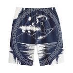 Mystical Lunar Phase Print Cotton Shorts