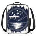 Mystical Lunar Phase Print Crossbody Lunch Bag