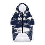 Mystical Lunar Phase Print Dog Zip Up Hoodie