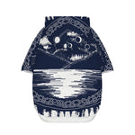 Mystical Lunar Phase Print Dog Zip Up Hoodie