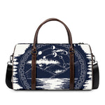 Mystical Lunar Phase Print Duffle Bag