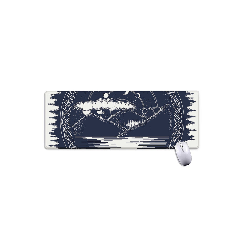 Mystical Lunar Phase Print Extended Mouse Pad