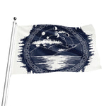 Mystical Lunar Phase Print Flag