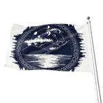 Mystical Lunar Phase Print Flag