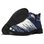 Mystical Lunar Phase Print Flat Ankle Boots