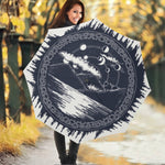 Mystical Lunar Phase Print Foldable Umbrella