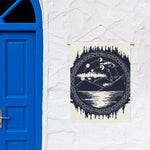 Mystical Lunar Phase Print Garden Flag