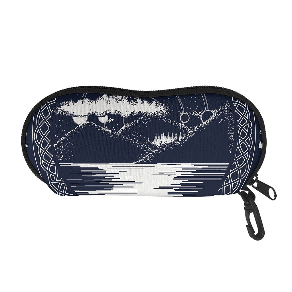 Mystical Lunar Phase Print Glasses Case