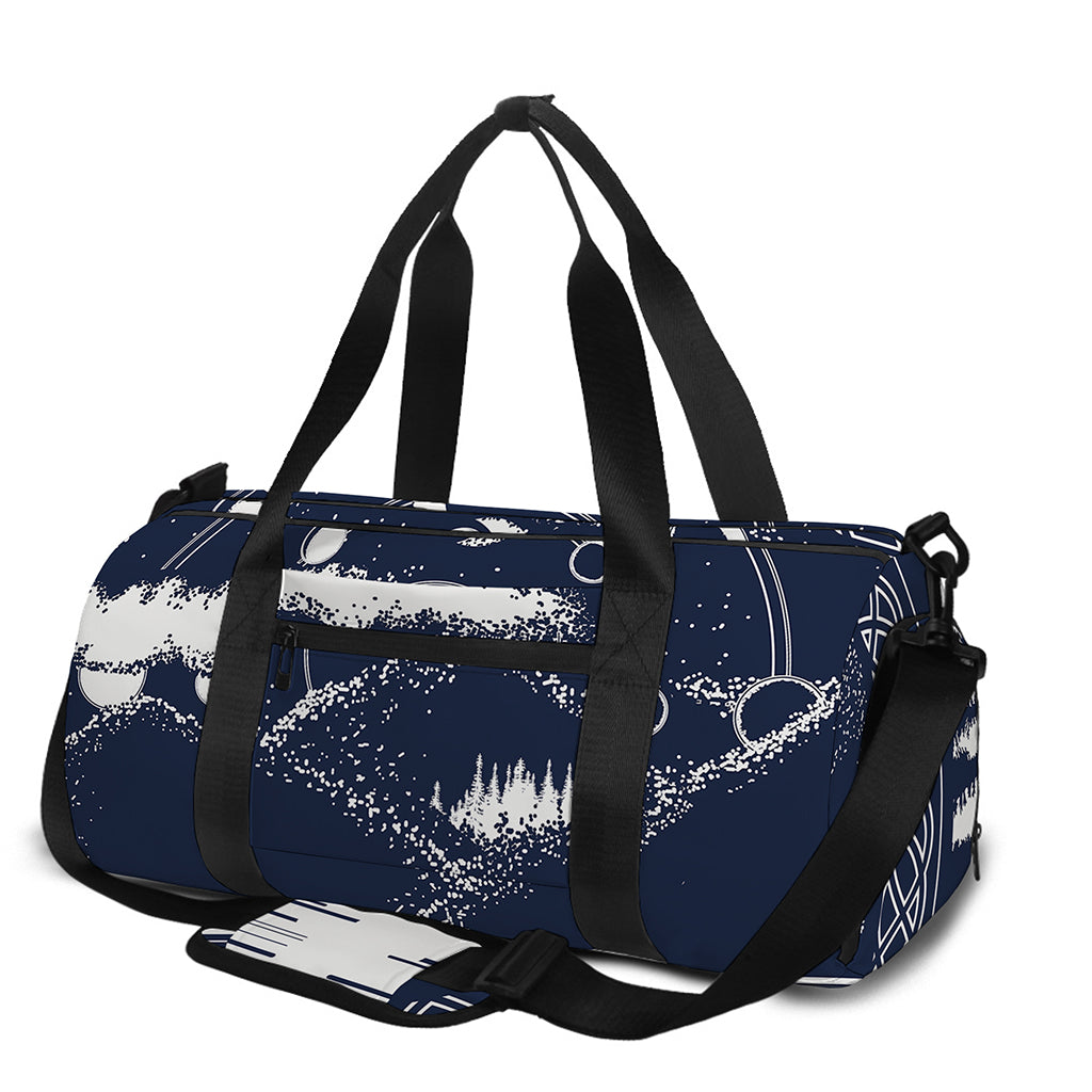 Mystical Lunar Phase Print Gym Bag