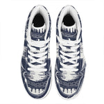 Mystical Lunar Phase Print High Top Leather Sneakers